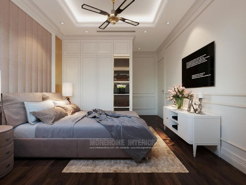Thiết kế nội thất phòng ngủ chung cư ấn tượng và tinh tế Thiết kế chung cư 3 phòng ngủ đẹp ấn tượng, sang trọng