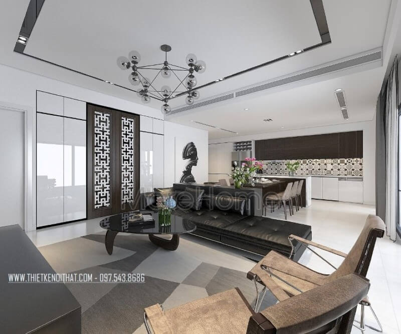 Thiết kế nội thất chung cư Impera Garden sang trọng Thiết kế chung cư 3 phòng ngủ đẹp ấn tượng, sang trọng