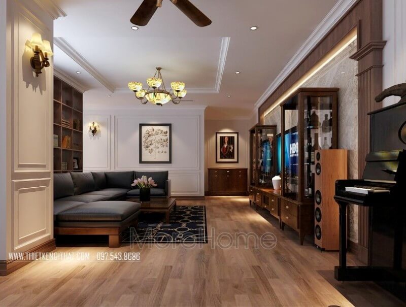 Trang trí nội thất chung cư Park Hill cao cấp phong cách hiện đại Thiết kế chung cư 3 phòng ngủ đẹp ấn tượng, sang trọng