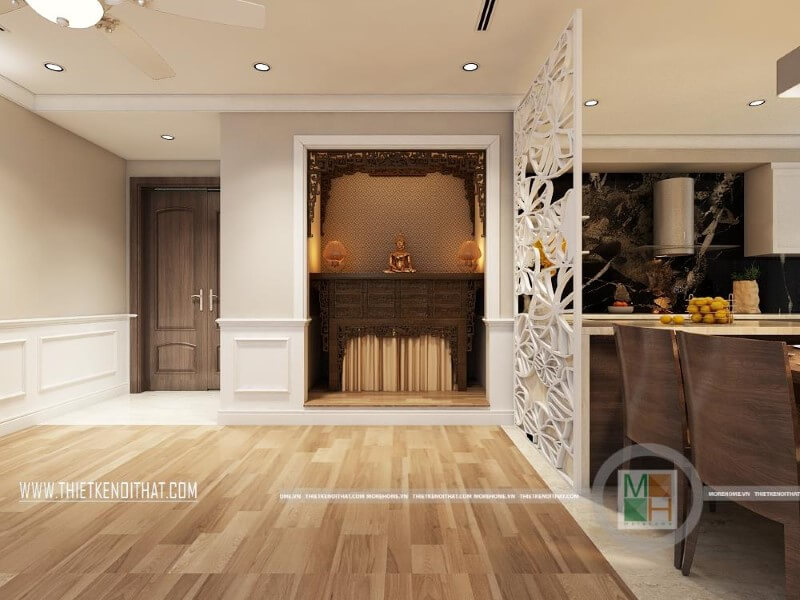 Mẫu thiết kế chung cư đẹp với cách bố trí không gian các phòng hợp lí khoa học mang đến không sống lí tưởng thiết kế nội thất chung cư