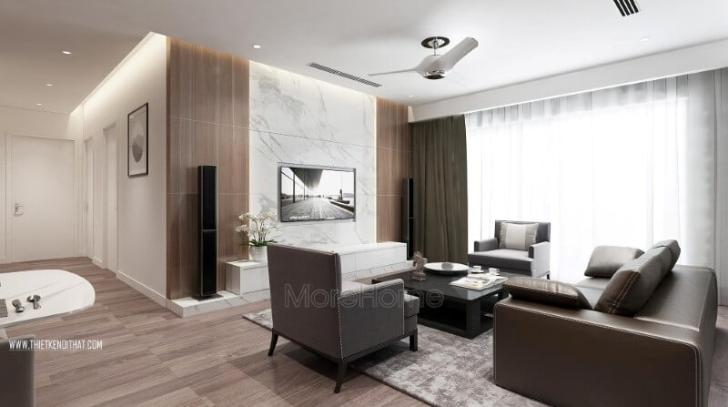 Mẫu thiết kế nội thất căn hộ cao cấp Imperia Garden sang trọng Nội thất chung cư đẹp